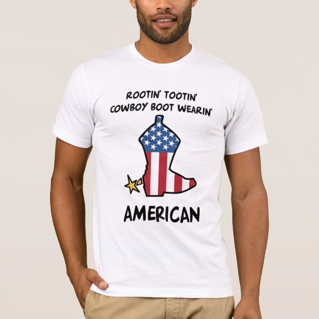 AmerikanCowboyt-skjorta T-shirt (Framsida)