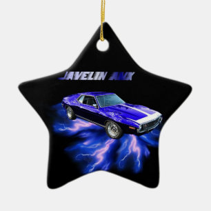 Amerikanen bilar: Javelin AMX Julgransprydnad Keramik