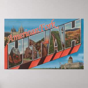 Amerikanen dela sig, Utah - stora brevplatser Poster