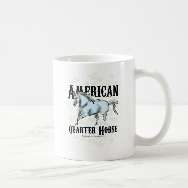 Amerikanen inkvarterar hästen kaffemugg (Höger)