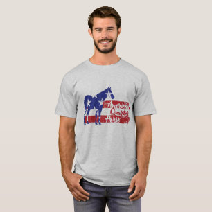 Amerikanen inkvarterar hästen tee shirt