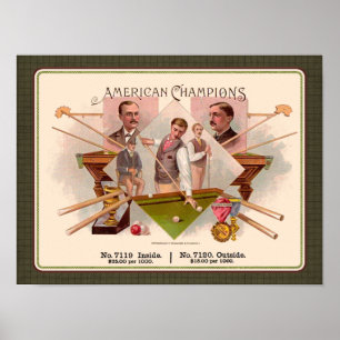 Amerikanen kämpar för etiketten för poster
