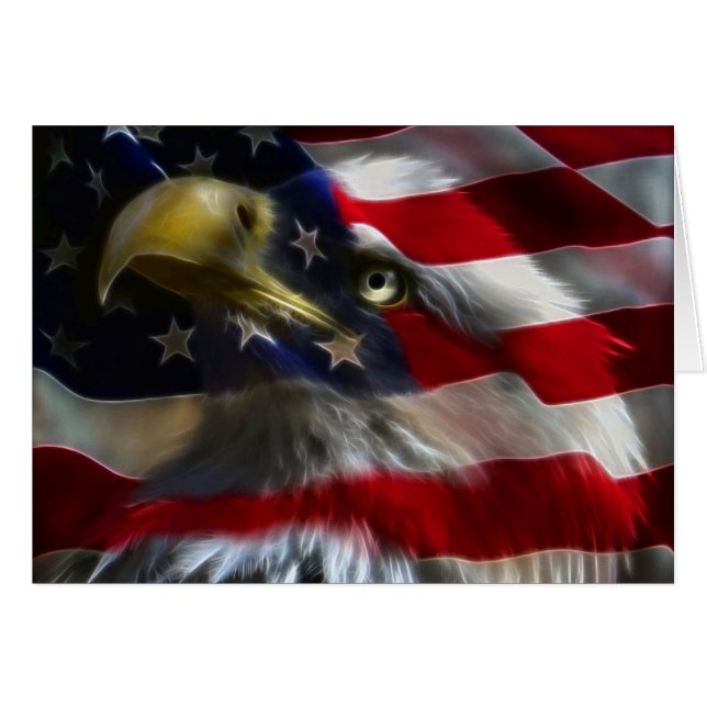 Amerikanen långt hälsningskort (Framsidan Horizontal)