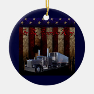 Amerikanen långt julgransprydnad keramik