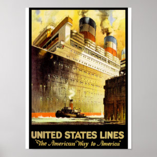 "Amerikanen långt till Amerika ", Poster