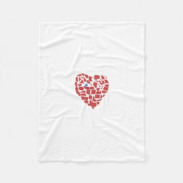 Amerikanen påstår hjärta röda mosaiska Virginia Fleecefilt