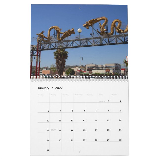 Amerikanen reser kalender (Jan 2027)