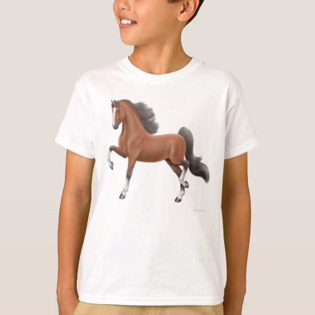 Amerikanen Saddlebred lurar T-tröja Tee (Framsida)