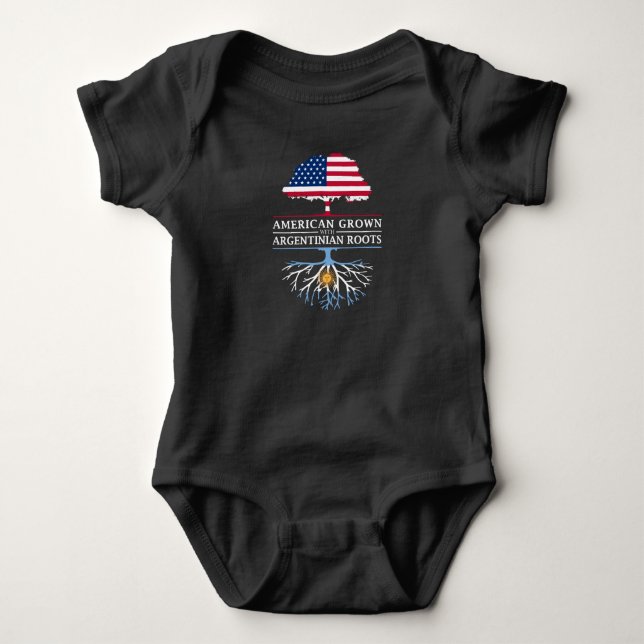 Amerikanen som är fullvuxen med argentinare, rotar t shirt (Framsida)