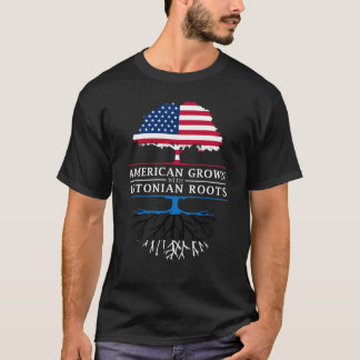 Amerikanen som är fullvuxen med estländare, rotar  t shirt