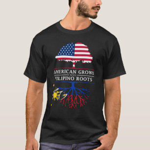 Amerikanen som är fullvuxen med filippin, rotar t shirt