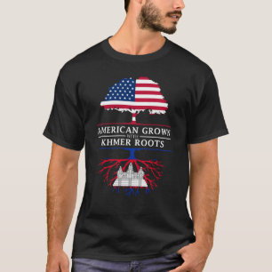 Amerikanen som är fullvuxen med kambodjan, rotar t shirt