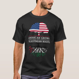 Amerikanen som är fullvuxen med palestinier, rota t shirt