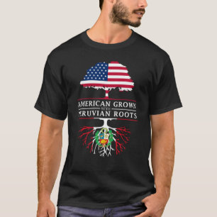 Amerikanen som är fullvuxen med peruan, rotar   t shirt