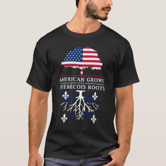 Amerikanen som är fullvuxen med Quebecois, rotar   T Shirt