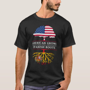 Amerikanen som är fullvuxen med spanjor, rotar t shirt