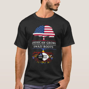 Amerikanen som är fullvuxen med swaziländskt, t shirt