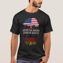 Amerikanen som är fullvuxen med tysk, rotar   t shirt