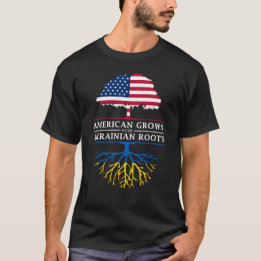 Amerikanen som är fullvuxen med ukrainare, rotar t shirt