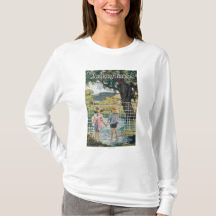 Amerikanen stålsätter & binder Co-staketdamm och T-shirt