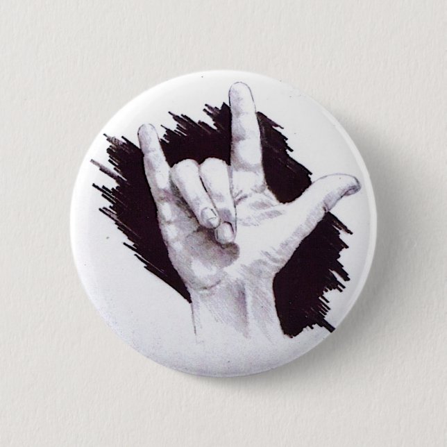 AMERIKANEN UNDERTECKNAR SPRÅK SOM JAG ÄLSKAR DIG KNAPP (Framsida)