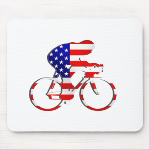 Amerikanen USA som cyklar cyklistcykeln, utrustar Musmatta