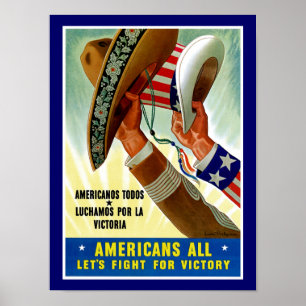 Amerikaner all ~ l5At oss slåss för seger Poster