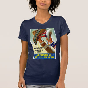 Amerikaner alla ~ Låt oss kämpa för seger Tee