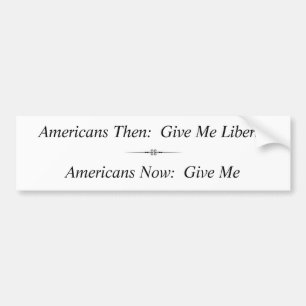 Amerikaner därefter: Ge mig frihet… Bildekal