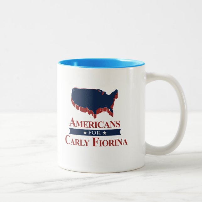 Amerikaner för Carly Fiorina i 2016 Två-Tonad Mugg (Höger)