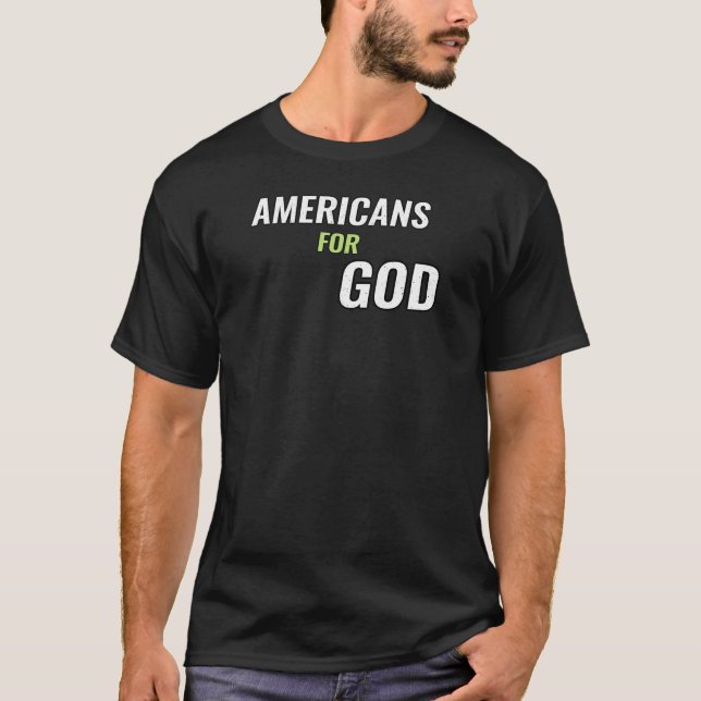 AMERIKANER FÖR GUD T SHIRT (Framsida)