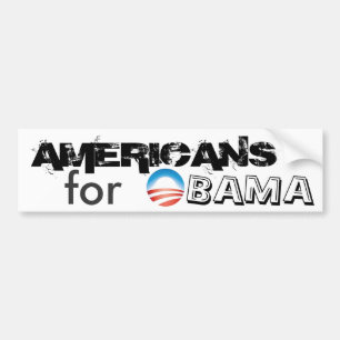 AMERIKANER för OBAMA Bildekal