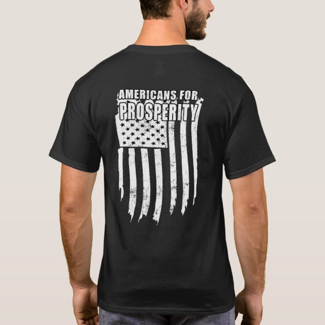 Amerikaner för välstånd t shirt (Baksida)
