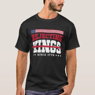 Amerikaner Förkastar Kungen Sedan 1776 Röd Vit Blå T Shirt