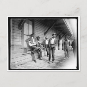 Amerikaner i Afrika som väntar på båten C1902 Vykort