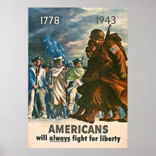 Amerikaner kommer alltid att kämpa för frihet - 19 poster