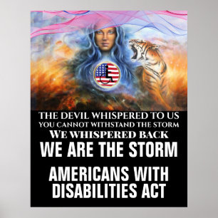 AMERIKANER MED FUNKTIONSHINDER POSTER