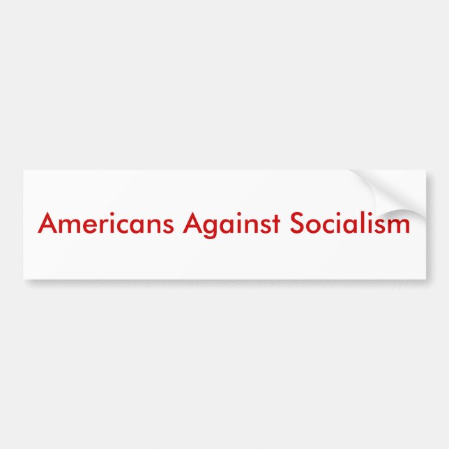 Amerikaner mot Socialism Bildekal (Framsidan)
