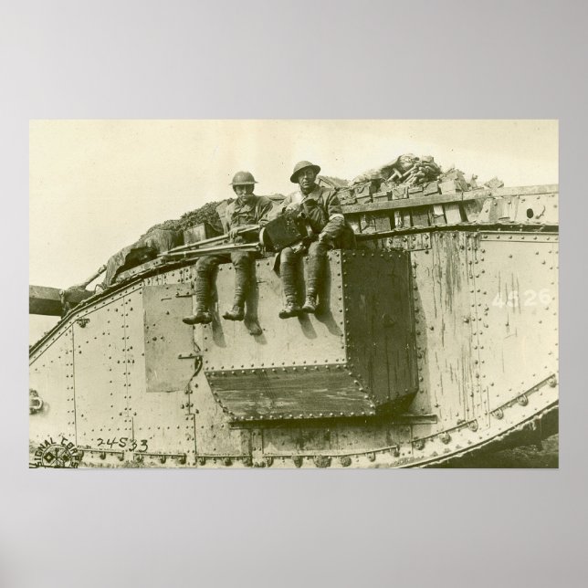 Amerikaner på en Mark I Poster (Framsidan)
