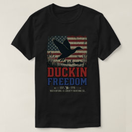 Amerikaner patriot flagga: Duckin Freedom Hunting T Shirt
