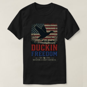 Amerikaner patriot flagga: Duckin Freedom Hunting T Shirt