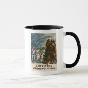 Amerikaner ska alltid slagsmål för frihet mugg
