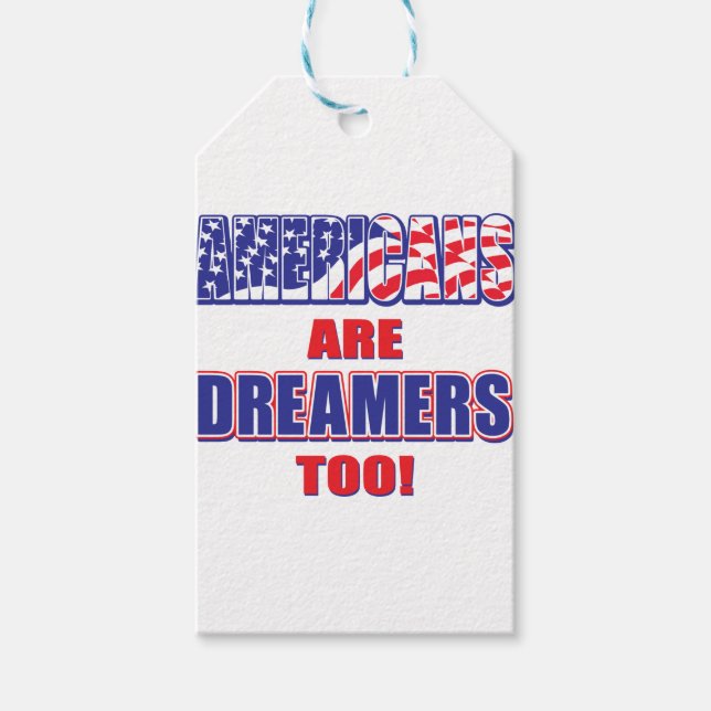 Amerikanerna är också Dreamers! Presentetikett (Framsidan)