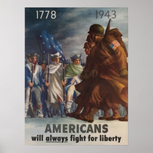 Amerikanerna kommer alltid att kämpa för frihet 17 poster