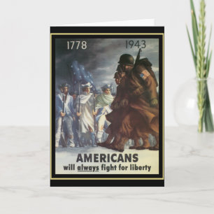 Amerikanerna kommer alltid att kämpa för frihet kort