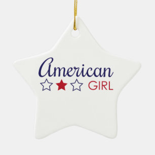 Amerikanflickastjärnor Julgransprydnad Keramik