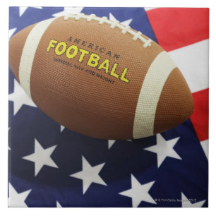 Amerikanfotboll med US-flagga Kakelplatta