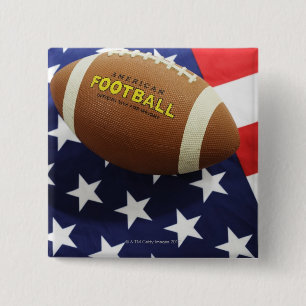 Amerikanfotboll med US-flagga Knapp