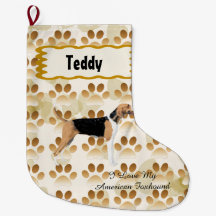 AmerikanFoxhound på solbrända löv