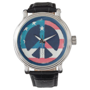 Amerikanfredsteckengrunge Armbandsur